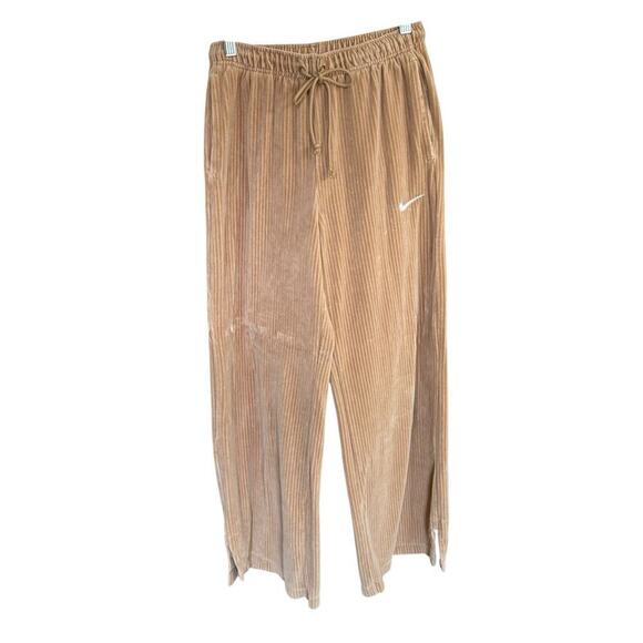 Nike Track Suit Women's Velour Beige Sz Small Athleisure Activewear Blokecore - Picture 8 of 16